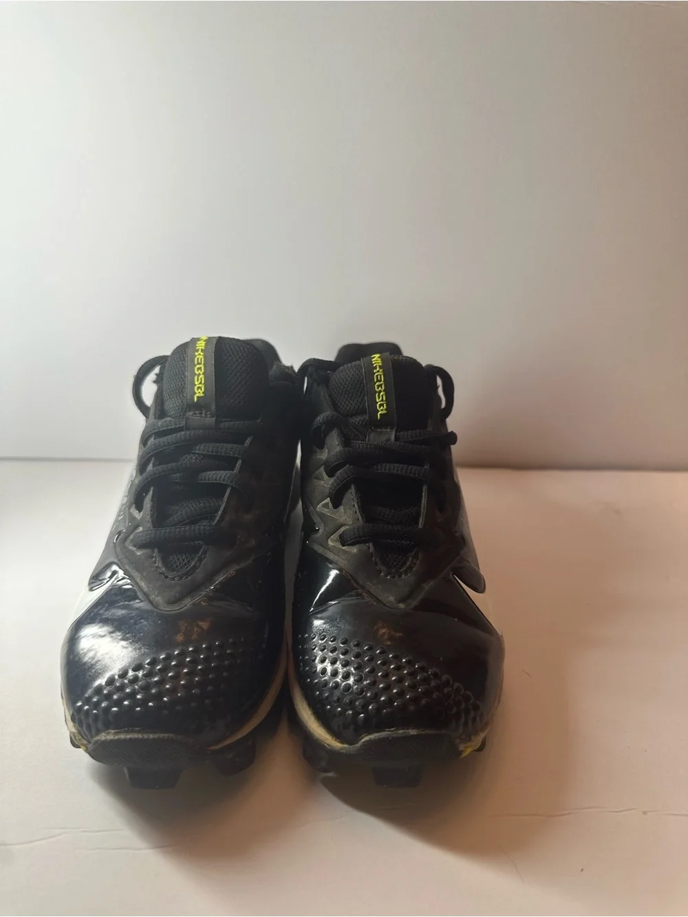 Nike Kids Black Sneakers with Lime Accent